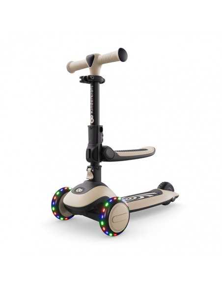 Kinderkraft HALLEY 2 Lean-to-steer scooter with seat 2in1-White kinderkraft