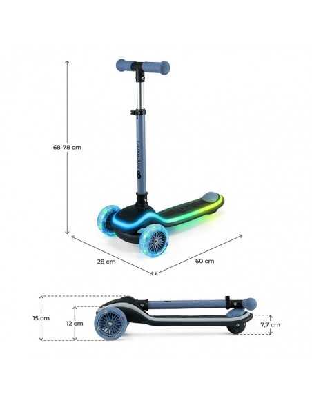 Kinderkraft RAKET Three wheeled LED scooter-Blue kinderkraft
