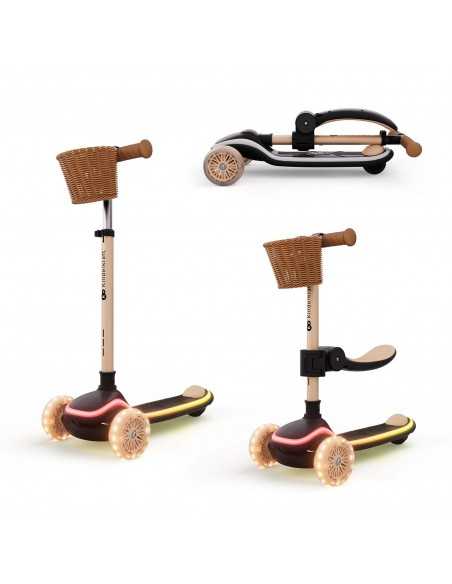 Kinderkraft Three wheeled LED scooter-Beige kinderkraft