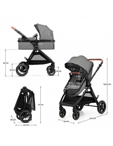 Kinderkraft ESME PRO Multifunctional 3 in 1 pushchair-Grey kinderkraft
