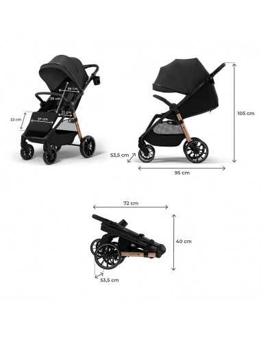 Kinderkraft GRANDE 2 Stroller-Black Kinderkraft GRANDE 2 Stroller-Black