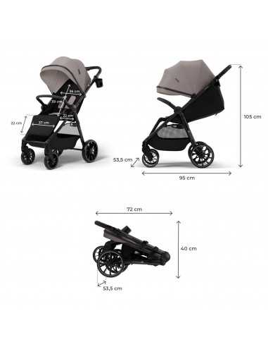 Kinderkraft GRANDE 2 Stroller-Beige Kinderkraft GRANDE 2 Stroller-Beige