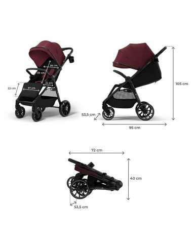 Kinderkraft GRANDE 2 Stroller-Burgundy Kinderkraft GRANDE 2 Stroller-Burgundy