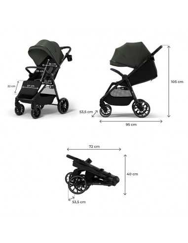 Kinderkraft GRANDE 2 Stroller-Green Kinderkraft GRANDE 2 Stroller-Green
