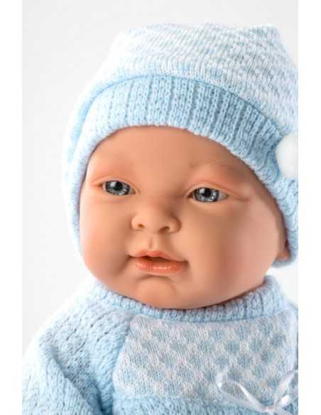 Llorens Doll 45cm- Newborn Baby Hugo Light Blue Pajamas- Blue (45023) Llorens Dolls