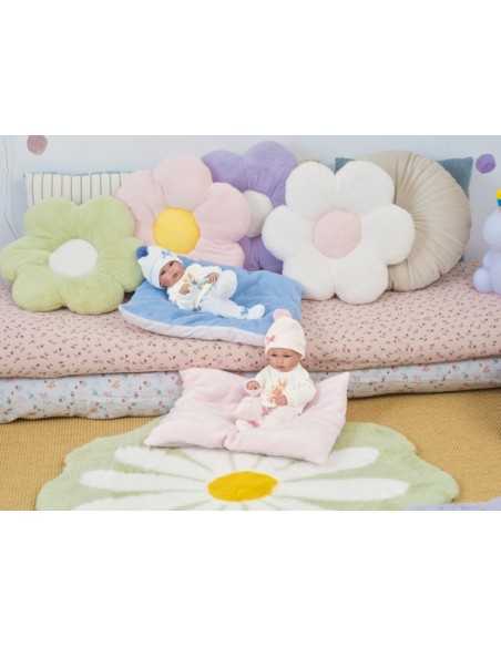 Llorens Doll 35cm – Newborn Baby Doll With Cushion - Pink (63508) Llorens Dolls