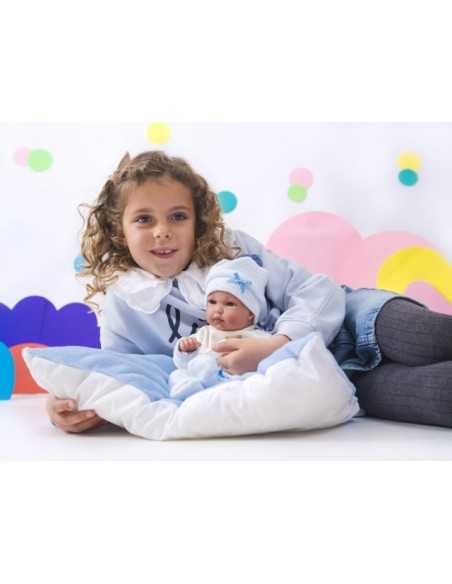 Llorens Doll 35cm – Baby Doll with Cushion - Blue (63507) Llorens Dolls