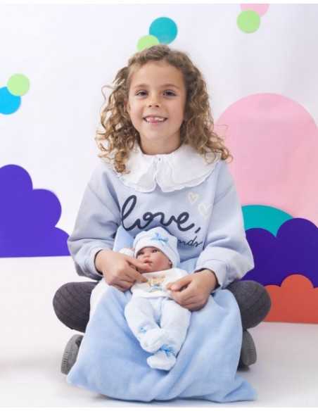 Llorens Doll 35cm – Baby Doll with Cushion - Blue (63507) Llorens Dolls
