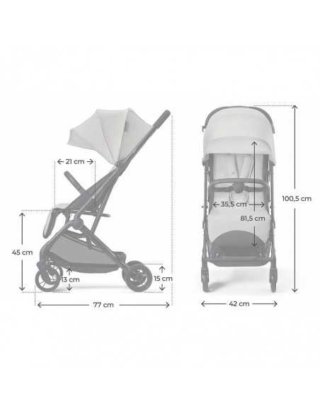 Kinderkraft INDY 3 cool Lightweight and Compact Urban Stroller-Grey kinderkraft