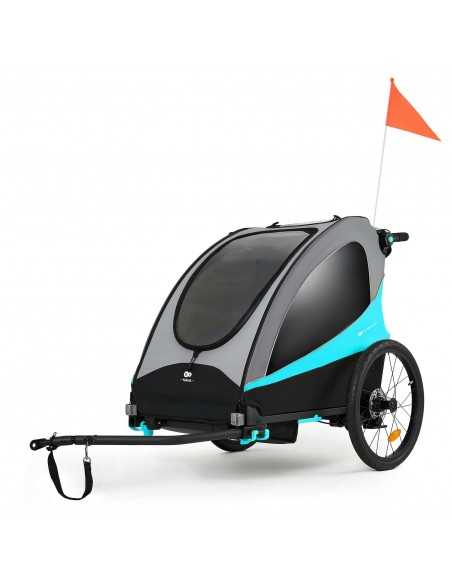 Kinderkraft NAVA 3in1 Bike Trailer for Kids-Blue kinderkraft