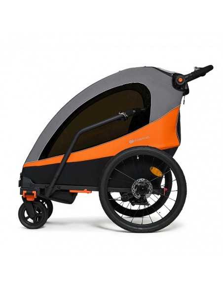 Kinderkraft NAVA 3in1 Bike Trailer for Kids-Orange kinderkraft