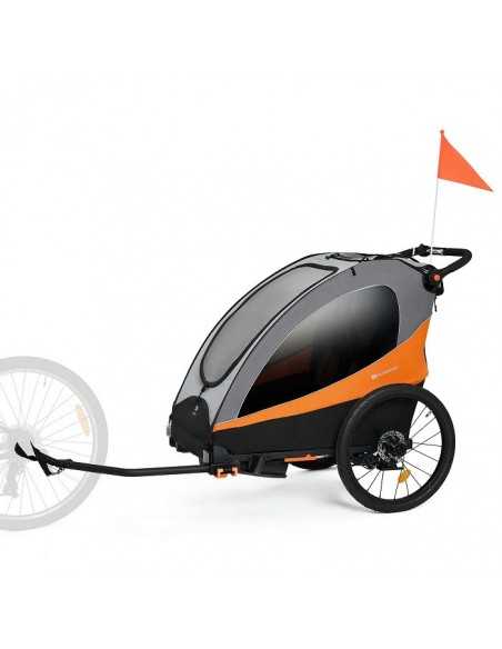 Kinderkraft NAVA 3in1 Bike Trailer for Kids-Orange kinderkraft