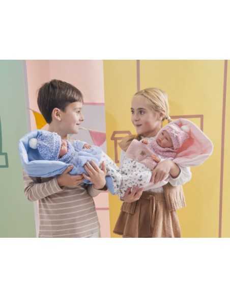 Llorens Doll 40cm – Newborn Nico with Sleeping Bag - Blue(73825) Llorens Dolls