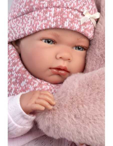 Llorens Doll 40cm – Newborn Nica with Sleeping Bag - Pink (73826) Llorens Dolls