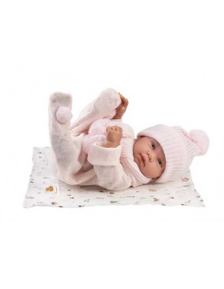 Llorens Doll 43cm- Newborn Baby Tina with Pink Bambi Blanket- Pink (84338) Llorens Dolls