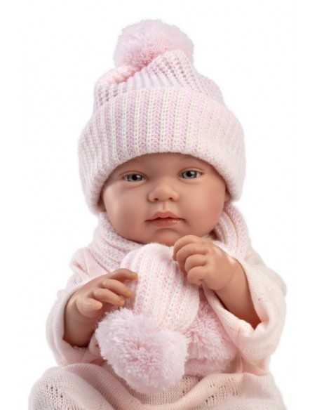 Llorens Doll 43cm- Newborn Baby Tina with Pink Bambi Blanket- Pink (84338) Llorens Dolls