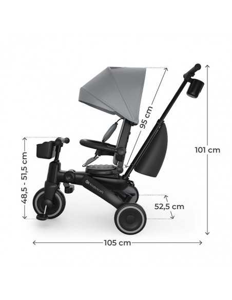 KinderKraft JAZZ 3 Folding Tricycle-Grey kinderkraft