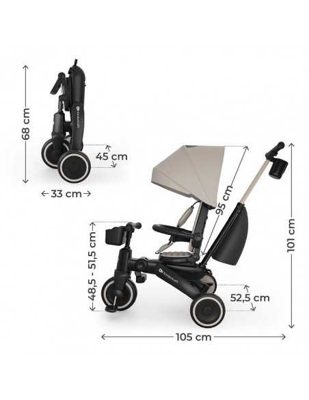 KinderKraft JAZZ 3 Folding Tricycle-Beige kinderkraft