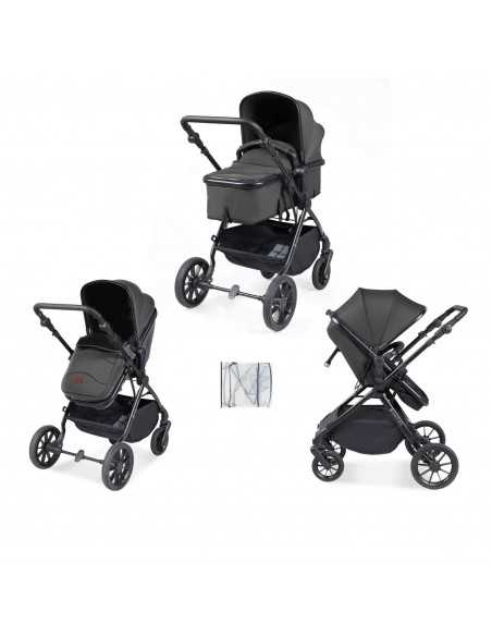 Ickle Bubba Cosmo Black Chassis 2in1 Travel System-Graphite Grey/Black Ickle Bubba