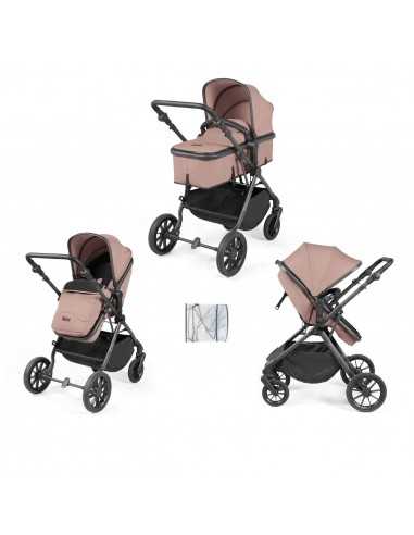 Ickle Bubba Cosmo Gunmetal Chassis 2in1 Travel System-Desert/Black