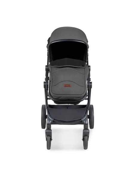 Ickle Bubba Cosmo Black Chassis 9 Piece Travel System with i Size Nimbus Car Seat & Spin ISOFIX Base-Graphite Grey/Black Ickle Bubba