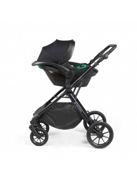 Ickle Bubba Cosmo Black Chassis 9 Piece Travel System with i Size Nimbus Car Seat & Spin ISOFIX Base-Graphite Grey/Black Ickle Bubba