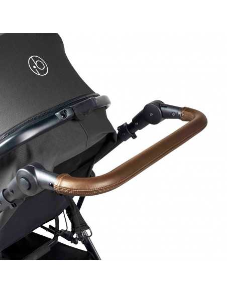 Ickle Bubba Cosmo Black Chassis 9 Piece Travel System with i Size Nimbus Car Seat & Spin ISOFIX Base-Graphite Grey/Tan Ickle Bubba