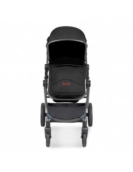 Ickle Bubba Cosmo Gunmetal Chassis 9 Piece Travel System with i Size Nimbus Car Seat & Spin ISOFIX Base-Black/Black Ickle Bubba