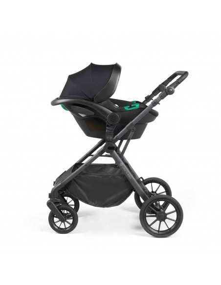 Ickle Bubba Cosmo Gunmetal Chassis 9 Piece Travel System with i Size Nimbus Car Seat & Spin ISOFIX Base-Black/Black Ickle Bubba