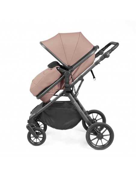 Ickle Bubba Cosmo Gunmetal Chassis 9 Piece Travel System with i Size Nimbus Car Seat & Spin ISOFIX Base-Desert/Black Ickle Bubba
