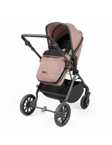 Ickle Bubba Cosmo Gunmetal Chassis 9 Piece Travel System with i Size Nimbus Car Seat & Spin ISOFIX Base-Desert/Black Ickle Bubba