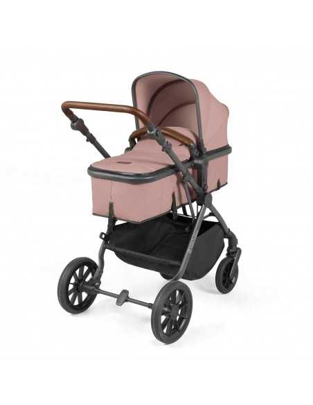 Ickle Bubba Cosmo Gunmetal Chassis 9 Piece Travel System with i Size Nimbus Car Seat & Spin ISOFIX Base-Desert/Tan Ickle Bubba