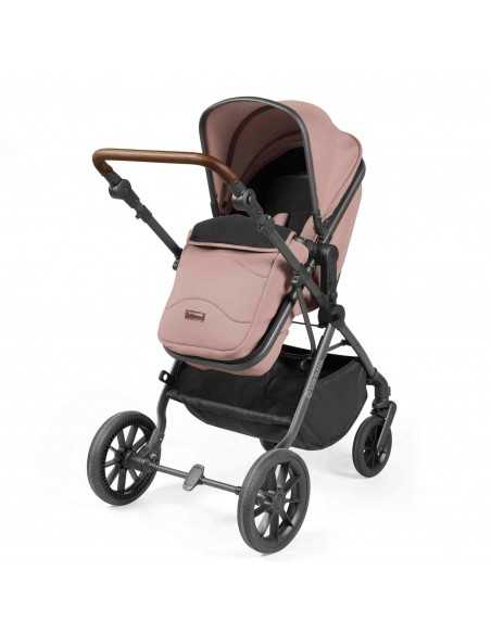 Ickle Bubba Cosmo Gunmetal Chassis 9 Piece Travel System with i Size Nimbus Car Seat & Spin ISOFIX Base-Desert/Tan Ickle Bubba