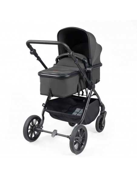 Ickle Bubba Cosmo Black Chassis 9 Piece Travel System with Maxi Cosi Cabriofix i Size Car Seat & ISOFIX Base-Graphite Grey/Black Ickle Bubba