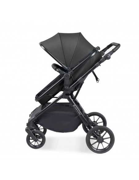 Ickle Bubba Cosmo Black Chassis 9 Piece Travel System with Maxi Cosi Cabriofix i Size Car Seat & ISOFIX Base-Graphite Grey/Black Ickle Bubba