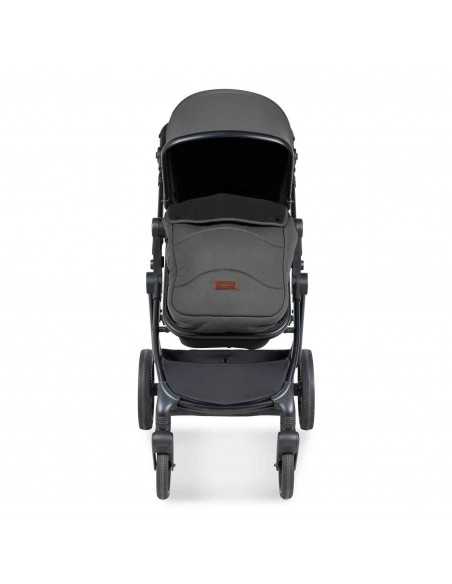 Ickle Bubba Cosmo Black Chassis 9 Piece Travel System with Maxi Cosi Cabriofix i Size Car Seat & ISOFIX Base-Graphite Grey/Black Ickle Bubba