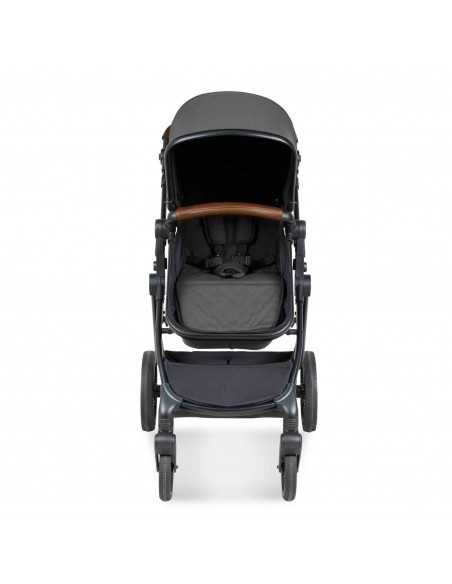 Ickle Bubba Cosmo Black Chassis 9 Piece Travel System with Maxi Cosi Cabriofix i Size Car Seat & ISOFIX Base-Graphite Grey/Tan Ickle Bubba