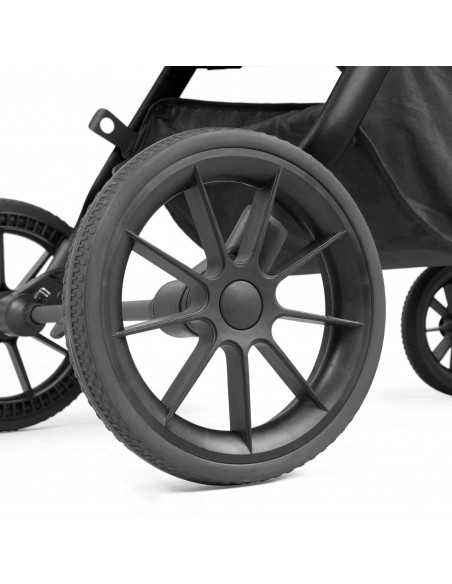 Ickle Bubba Cosmo Black Chassis 9 Piece Travel System with Maxi Cosi Cabriofix i Size Car Seat & ISOFIX Base-Graphite Grey/Tan Ickle Bubba