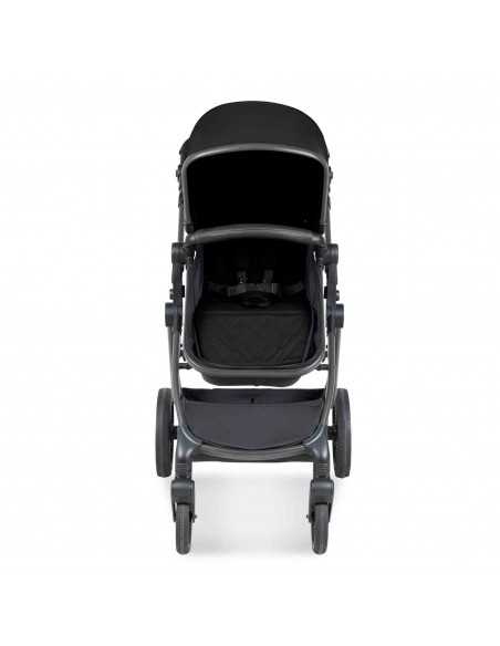 Ickle Bubba Cosmo Gunmetal Chassis 9 Piece Travel System with Maxi Cosi Cabriofix i Size Car Seat & ISOFIX Base-Black/Black Ickle Bubba