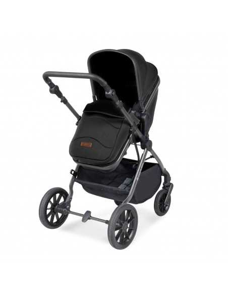 Ickle Bubba Cosmo Gunmetal Chassis 9 Piece Travel System with Maxi Cosi Cabriofix i Size Car Seat & ISOFIX Base-Black/Black Ickle Bubba