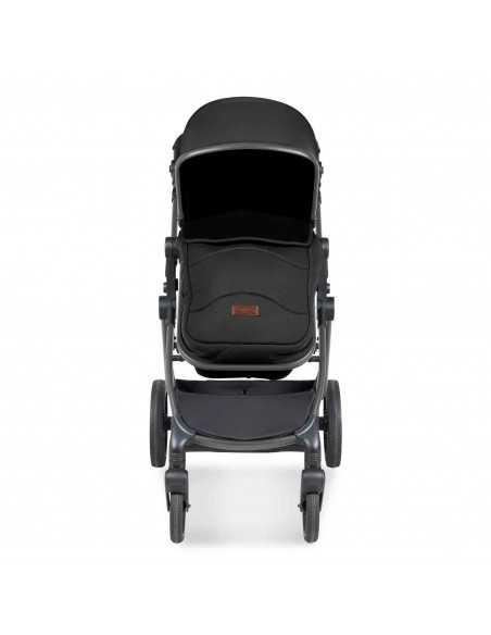 Ickle Bubba Cosmo Gunmetal Chassis 9 Piece Travel System with Maxi Cosi Cabriofix i Size Car Seat & ISOFIX Base-Black/Black Ickle Bubba