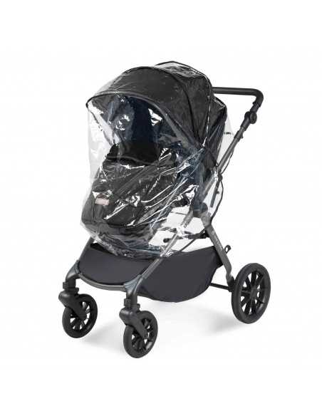 Ickle Bubba Cosmo Gunmetal Chassis 9 Piece Travel System with Maxi Cosi Cabriofix i Size Car Seat & ISOFIX Base-Black/Black Ickle Bubba
