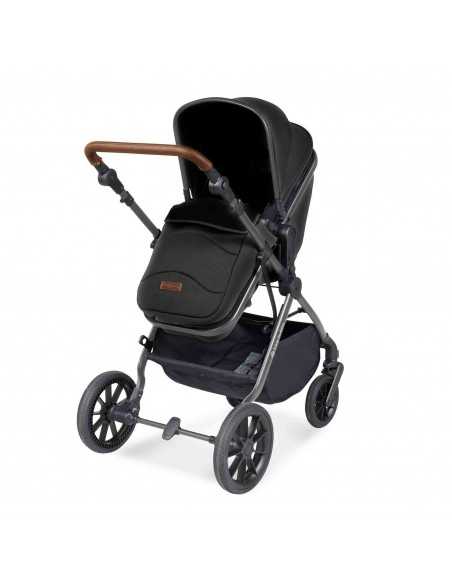 Ickle Bubba Cosmo Gunmetal Chassis 9 Piece Travel System with Maxi Cosi Cabriofix i Size Car Seat & ISOFIX Base-Black/Tan Ickle Bubba
