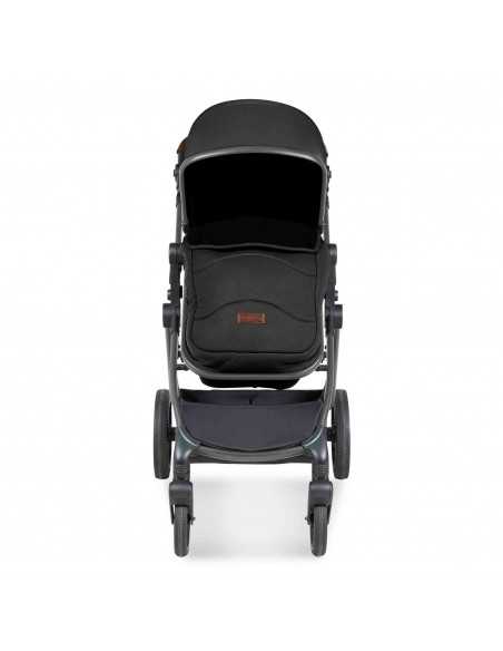 Ickle Bubba Cosmo Gunmetal Chassis 9 Piece Travel System with Maxi Cosi Cabriofix i Size Car Seat & ISOFIX Base-Black/Tan Ickle Bubba