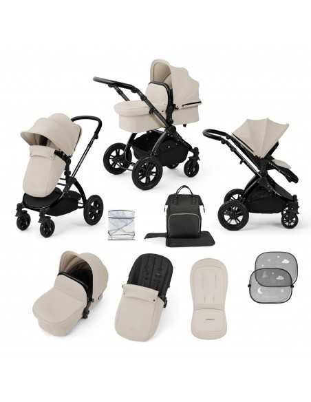 Ickle Bubba Stomp Luxe Black Frame 2in1 Travel System-Stone/Black Handle Ickle Bubba