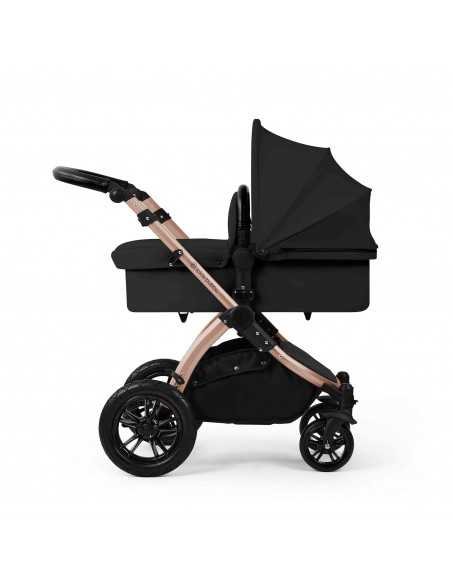 Ickle Bubba Stomp Luxe 12 Piece Travel System with i Size Nimbus Car Seat & Spin ISOFIX Base-Bronze/Midnight/Black Ickle Bubba