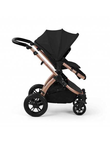 Ickle Bubba Stomp Luxe 12 Piece Travel System with i Size Nimbus Car Seat & Spin ISOFIX Base-Bronze/Midnight/Black Ickle Bubba