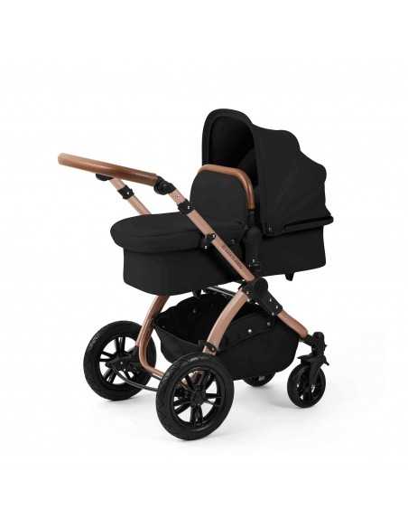 Ickle Bubba Stomp Luxe 12 Piece Travel System with i Size Nimbus Car Seat & Spin ISOFIX Base-Bronze/Midnight/Tan Ickle Bubba