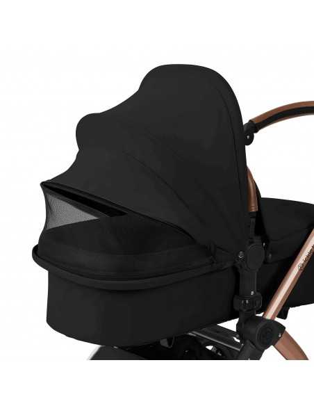 Ickle Bubba Stomp Luxe 12 Piece Travel System with i Size Nimbus Car Seat & Spin ISOFIX Base-Bronze/Midnight/Tan Ickle Bubba