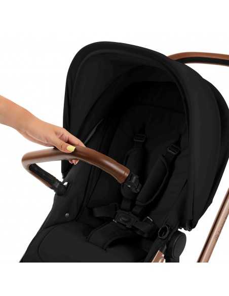 Ickle Bubba Stomp Luxe 12 Piece Travel System with i Size Nimbus Car Seat & Spin ISOFIX Base-Bronze/Midnight/Tan Ickle Bubba